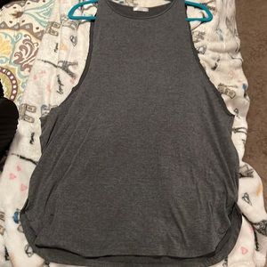 🔥CUSTOM CUT OFF WOLF GREY GYM TANK